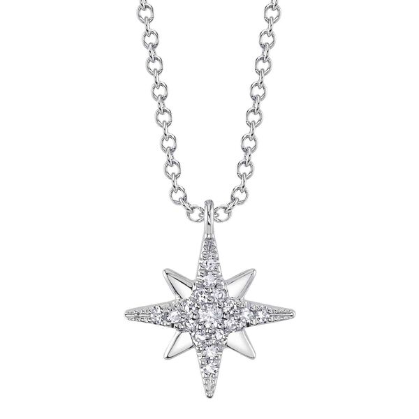 Kate White Gold and Diamond Pav&eacute; North Star Pendant